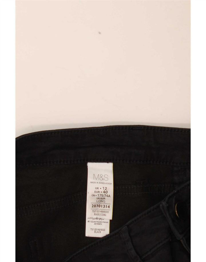 Marks & Spencer Jeans Jegging para Mujer UK 12 Medium W32 L31 Algodón Negro