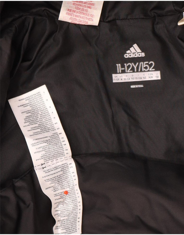 Adidas Chaqueta acolchada con capucha para niño 11-12 años Negro Poliéster