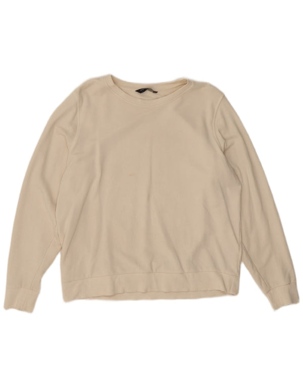 Marks & Spencer - Sudadera para mujer, talla 40, talla grande, algodón blanco roto