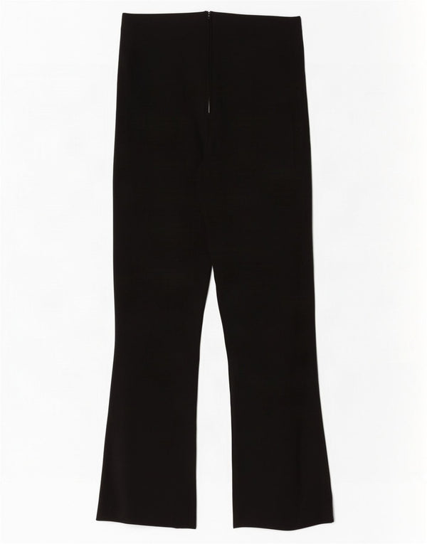 Zara Mujer Pantalón Corto Bootcut Small W26 L26 Viscosa Negra