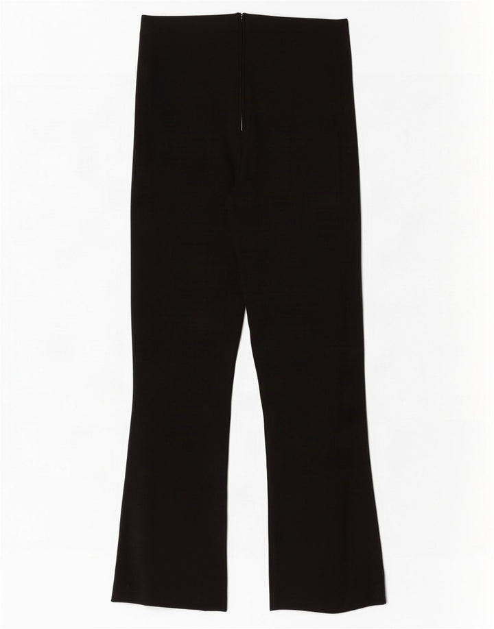 Zara Mujer Pantalón Corto Bootcut Small W26 L26 Viscosa Negra