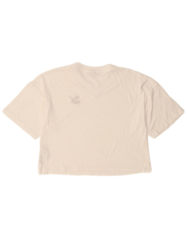 Puma Camiseta corta extragrande para mujer UK 6 XS Algodón blanco