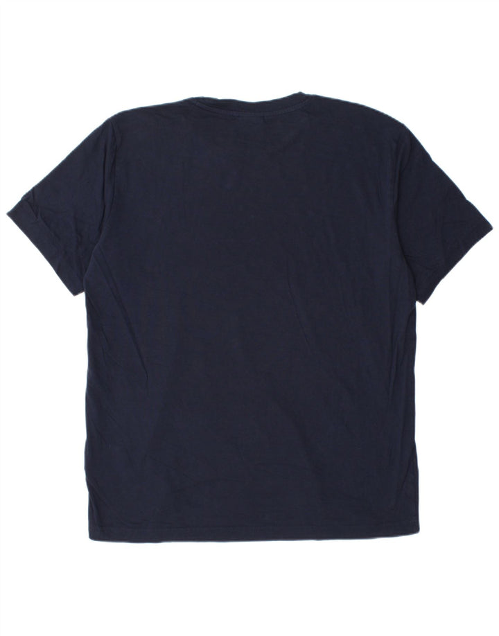 Champion Camiseta para hombre Top Large Azul Marino Algodón