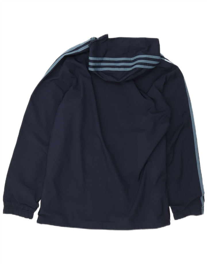 ADIDAS Chaqueta impermeable Anorak con capucha para niño 13-14 años Azul marino Poliéster