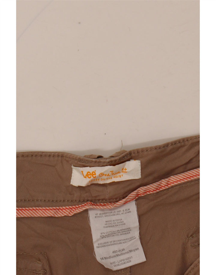 LEE Pantalones cortos chinos para mujer US 16 2XL W38 Algodón marrón