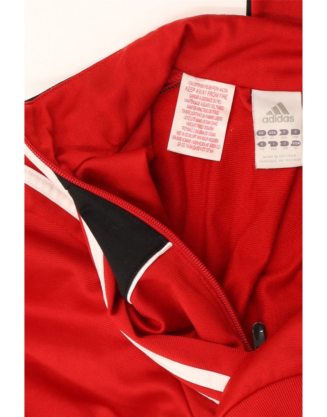 ADIDAS Chaqueta de chándal para niño 15-16 años Rojo Colorblock Poliéster