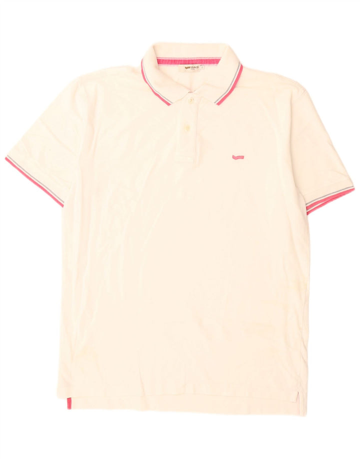 Polo Gas Hombre XL Algodón Blanco