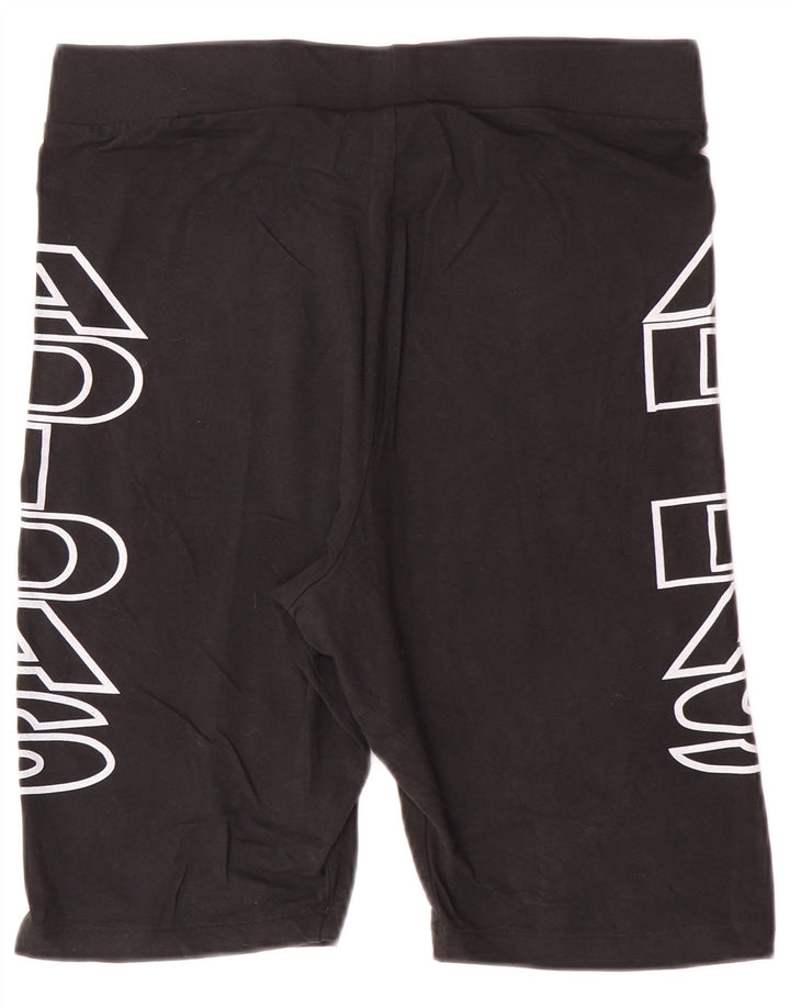 ADIDAS Pantalones cortos deportivos gráficos para mujer UK 40 XL Algodón negro
