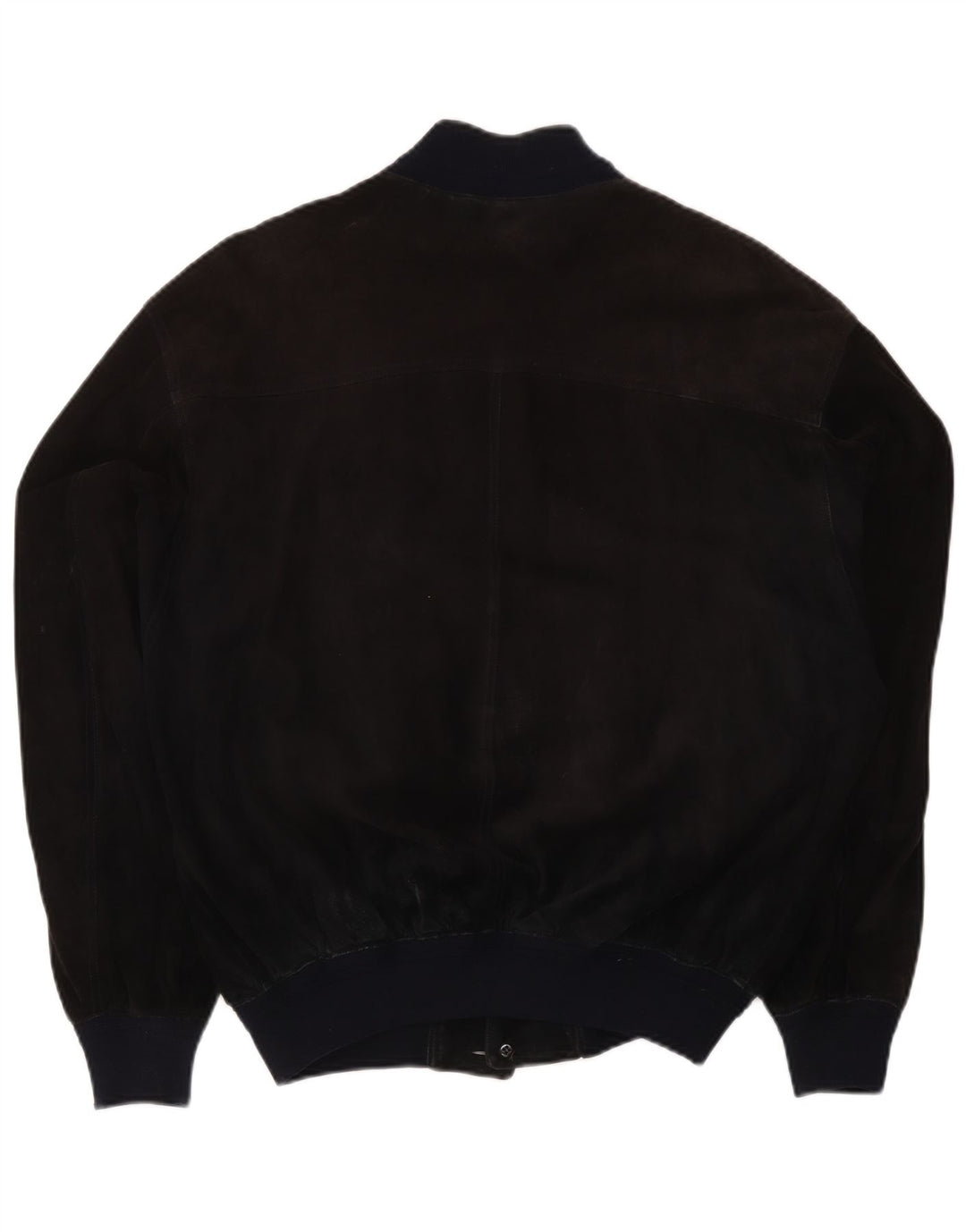 Vintage hombres ante bomber chaqueta Reino Unido 38 medio negro colorblock cuero