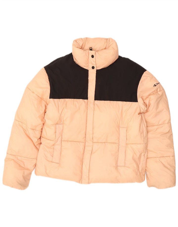 Champion Chaqueta Acolchada Extragrande Para Mujer UK 6 XS Poliamida Color Block Rosa