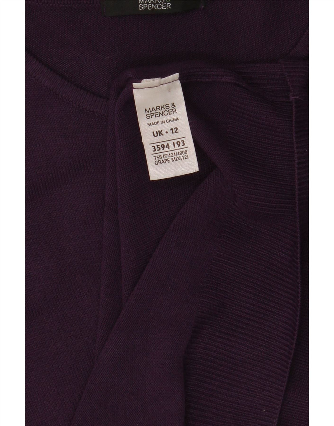 Marks & Spencer - Jersey con cuello barco para mujer, talla 40, color morado mediano