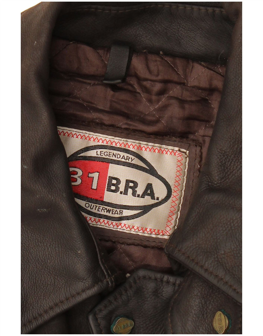 VINTAGE Chaqueta de cuero para hombre Reino Unido 42 XL Marrón