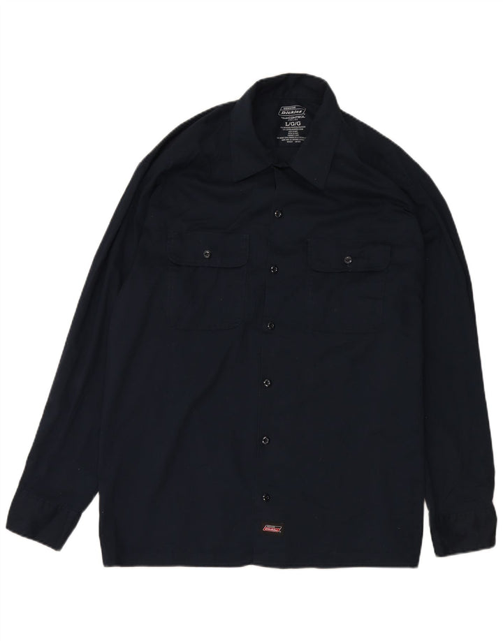 DICKIES Camisa genuina para hombre Grande Poliéster azul marino