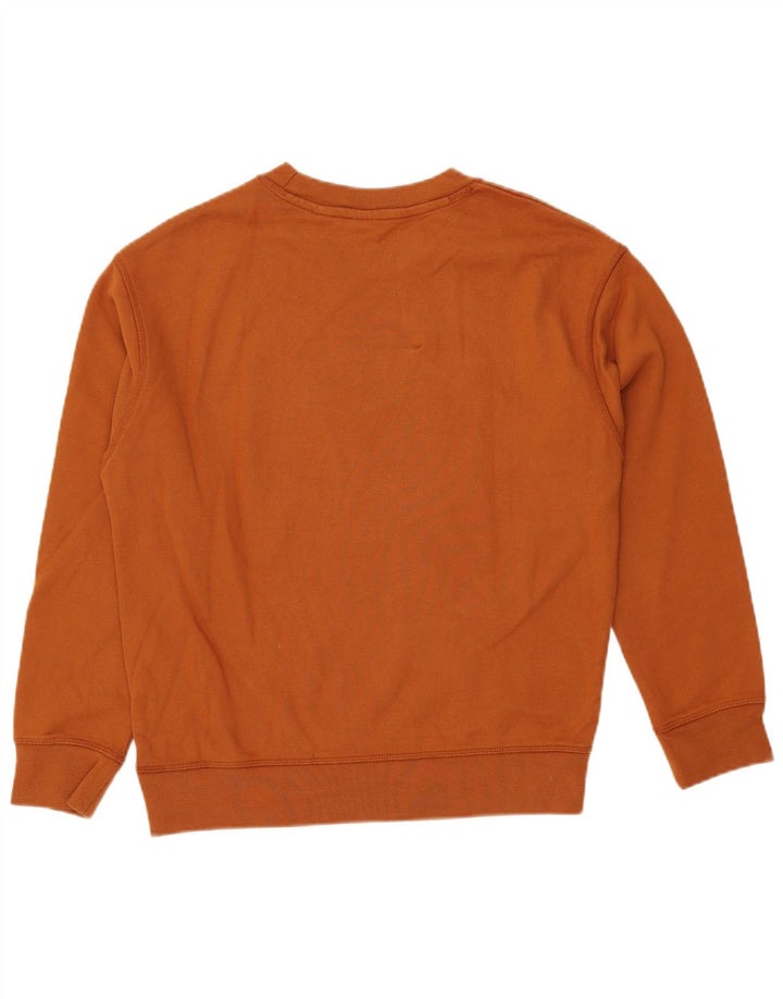 LEVI'S Sudadera con gráfico extragrande para mujer UK 10 Small Brown Cotton