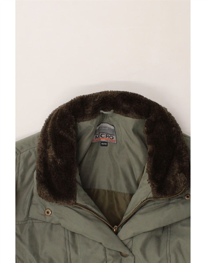 VINTAGE Womens Oversized Windbreaker Coat EU 40/42 Medium Green Polyester Vintage Vintage and Second-Hand Vintage from Messina Hembry 