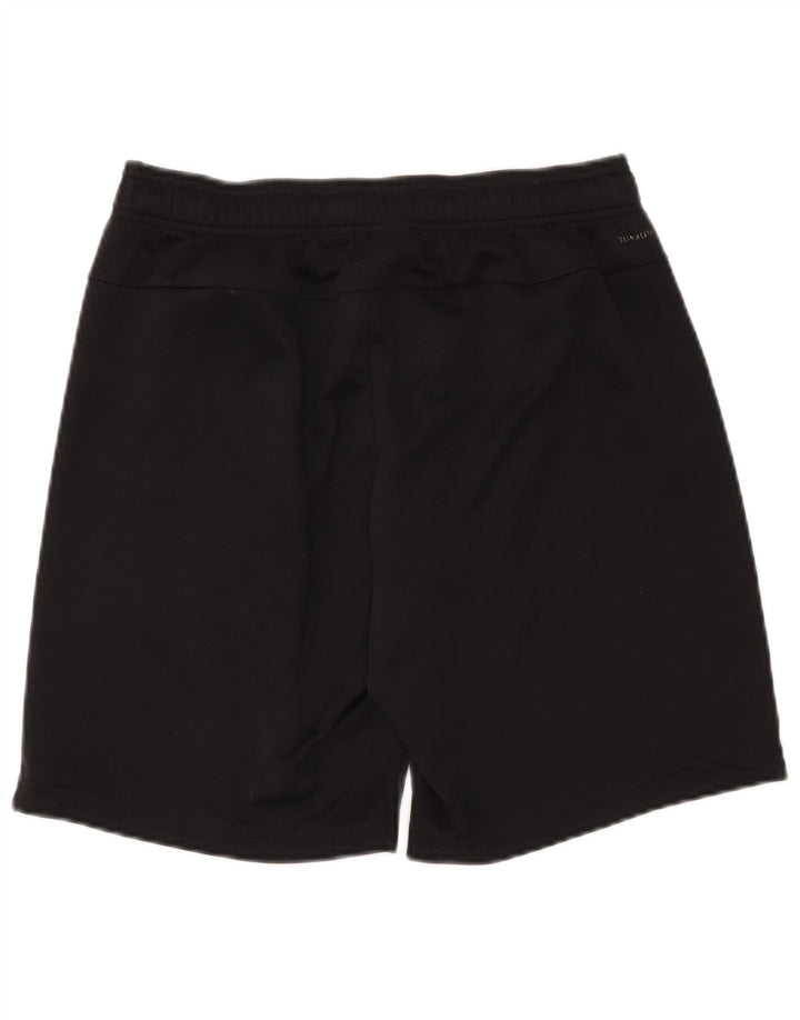 ADIDAS Boys Climalite Graphic Sport Shorts 15-16 Years  Black Polyester