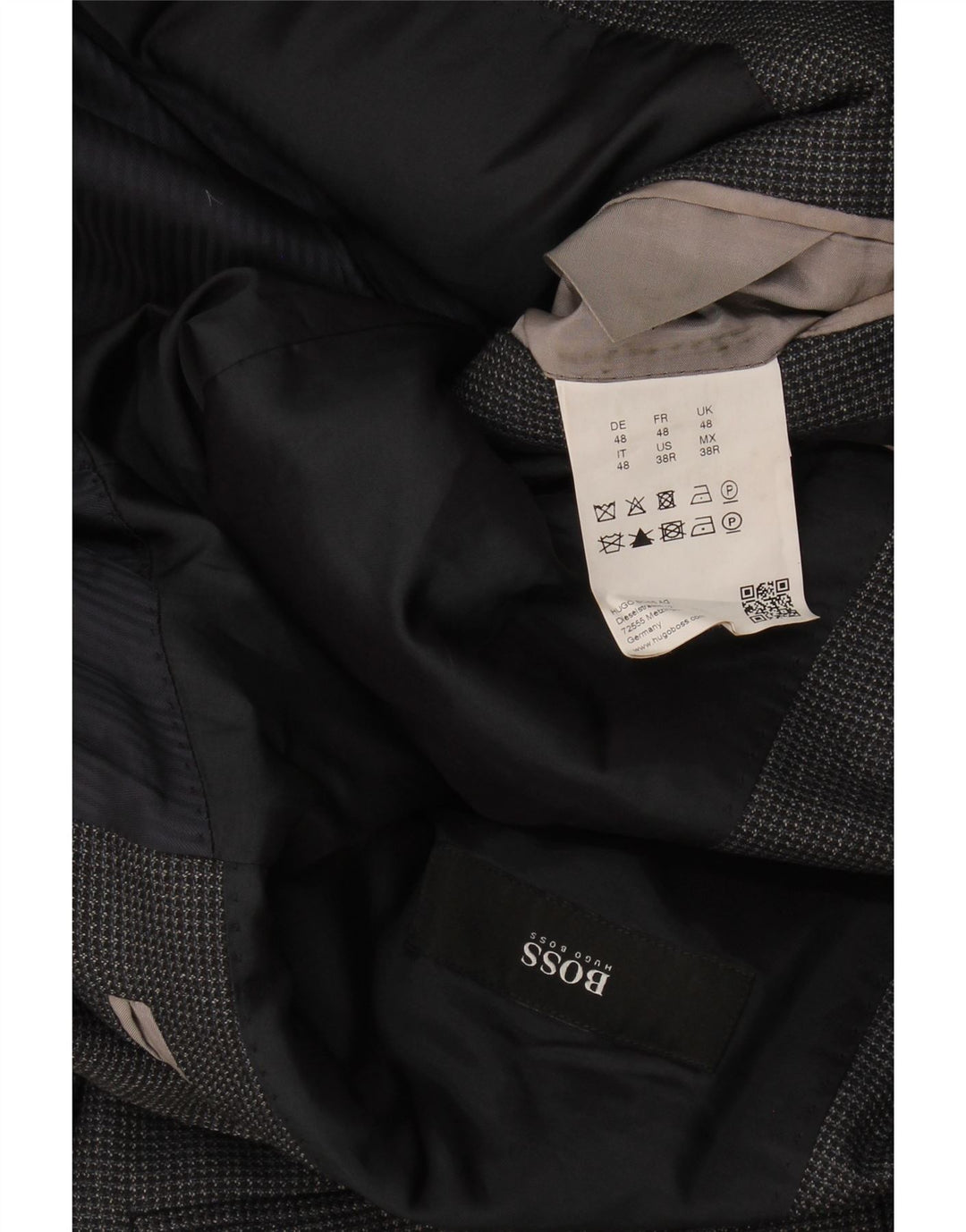 Hugo Boss Chaqueta tipo blazer de 2 botones para hombre EU 48 Lana gris medio