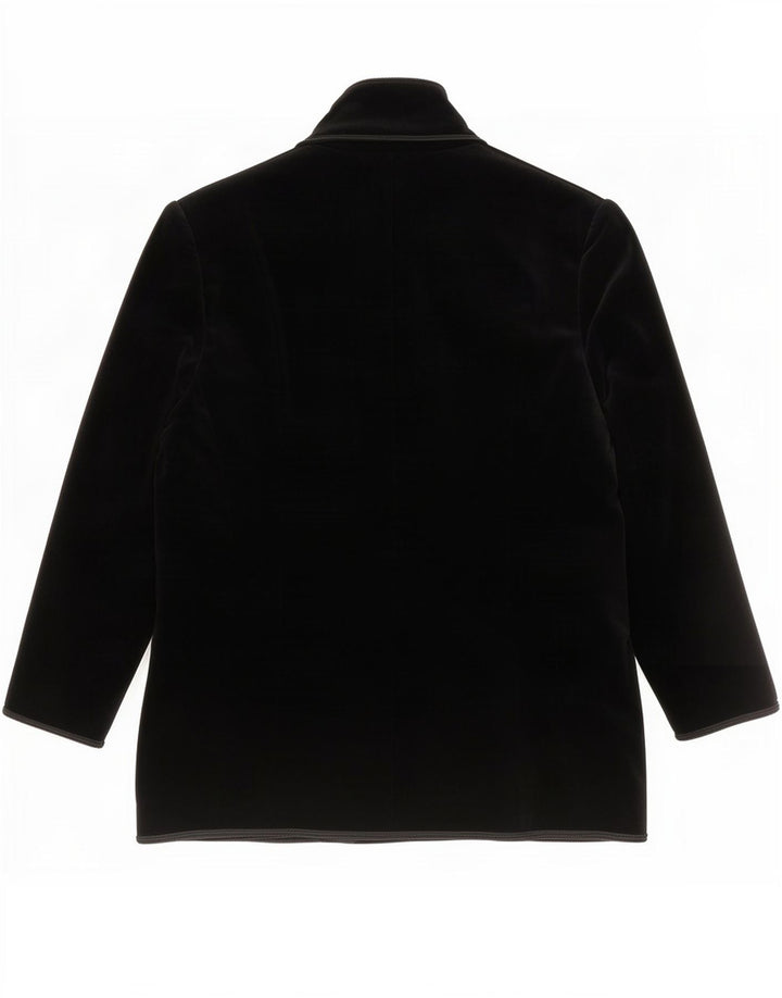Resi Hammerer Chaqueta tipo blazer abierta de terciopelo para mujer EU 40 Mediana Algodón negro