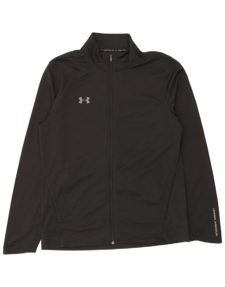 Under Armour Chaqueta de chándal para hombre, talla grande, poliéster negro