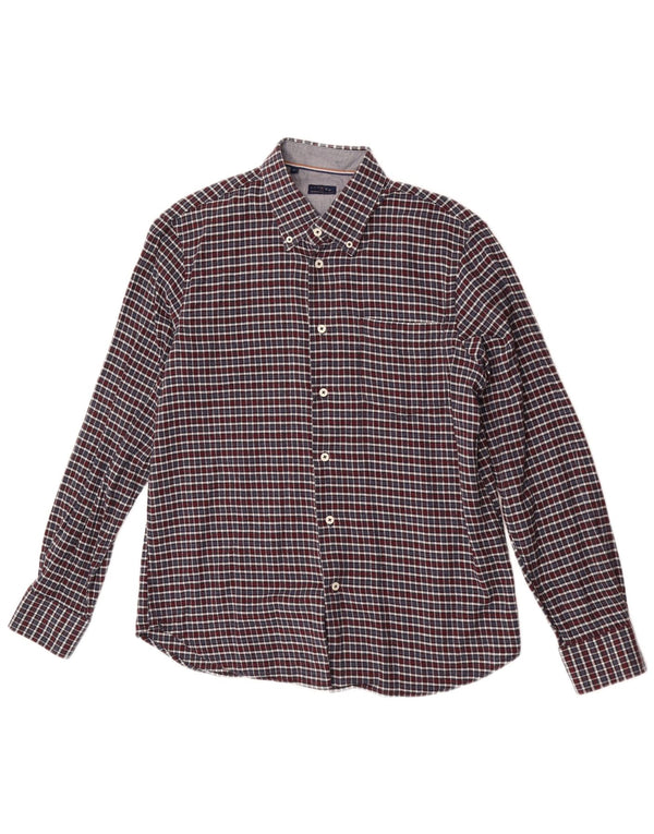Camisa de franela a cuadros vintage para hombre Algodón a cuadros multicolor grande