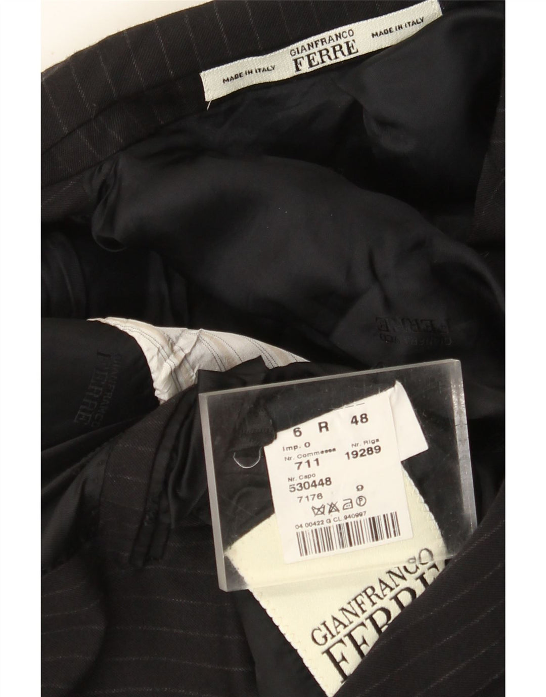 Gianfranco Ferre Chaqueta tipo blazer de 3 botones para hombre IT 48 Mediana negra a rayas