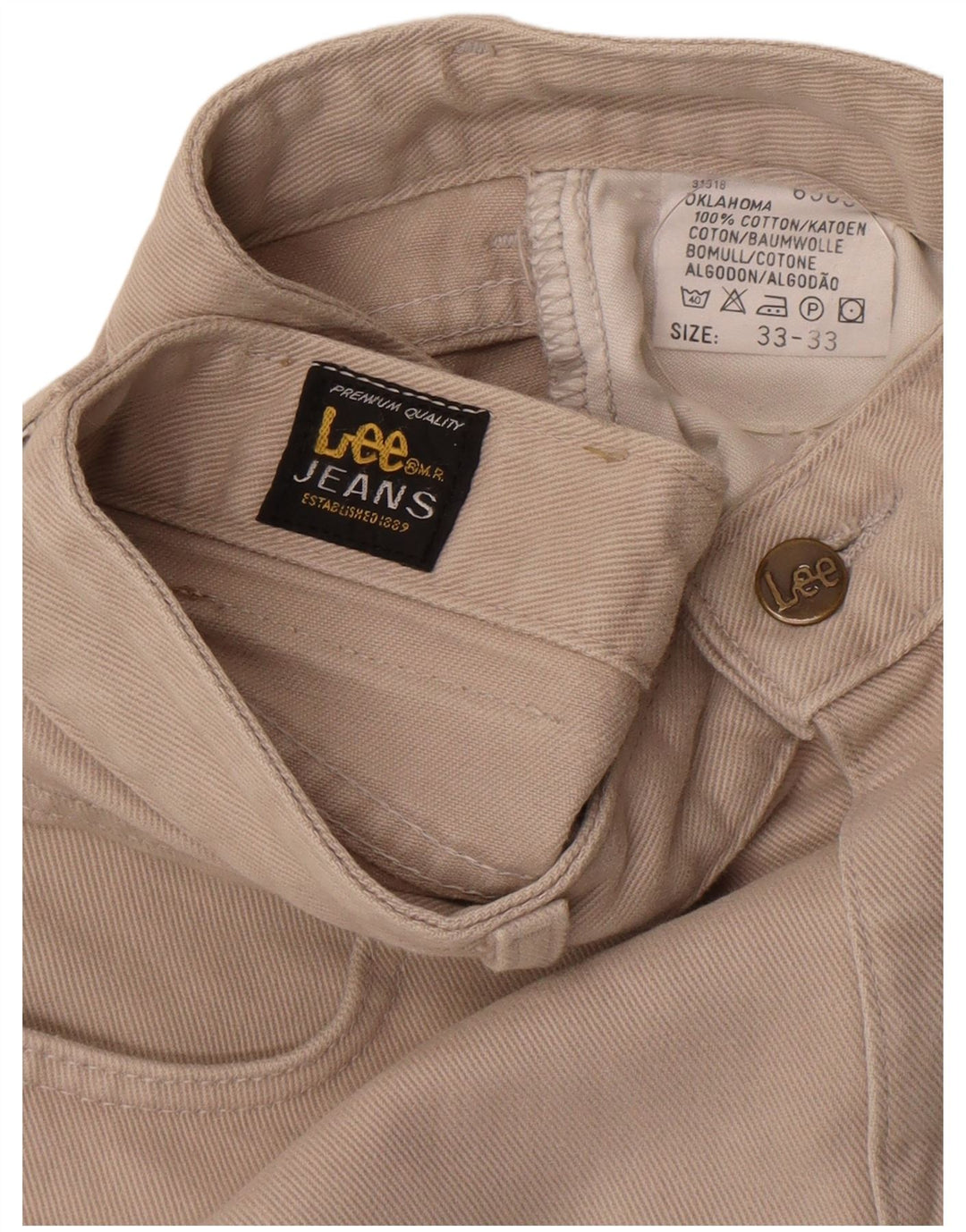 Lee Vaqueros cónicos Oklahoma para hombre W33 L33 Algodón gris