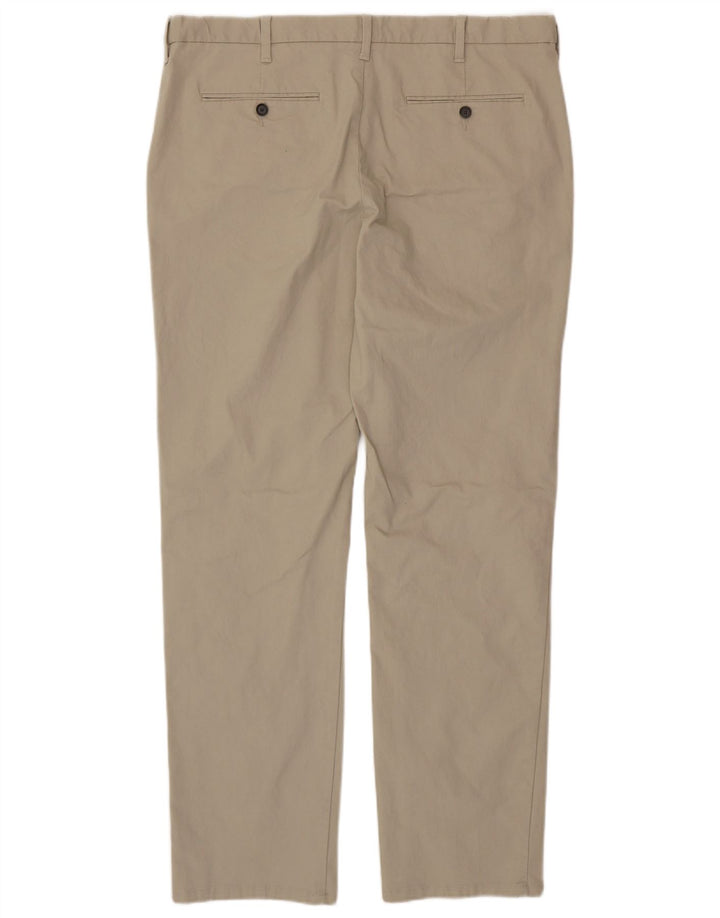 MARKS & SPENCER Pantalón chino recto para hombre W38 L33 Algodón beige
