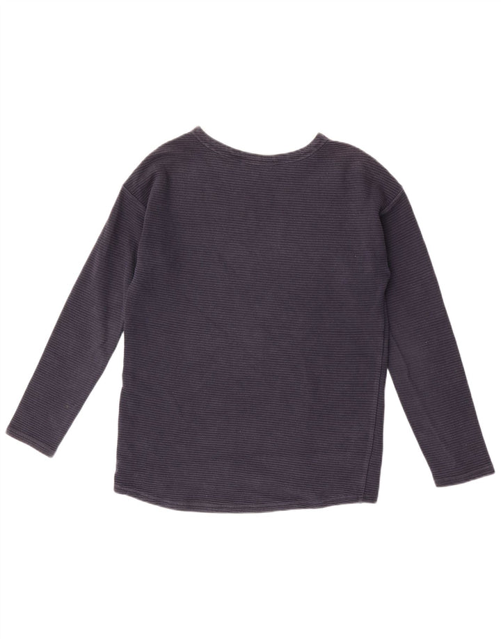 Camiseta Joules Mujer Manga Larga UK 8 Small Azul Marino Algodón