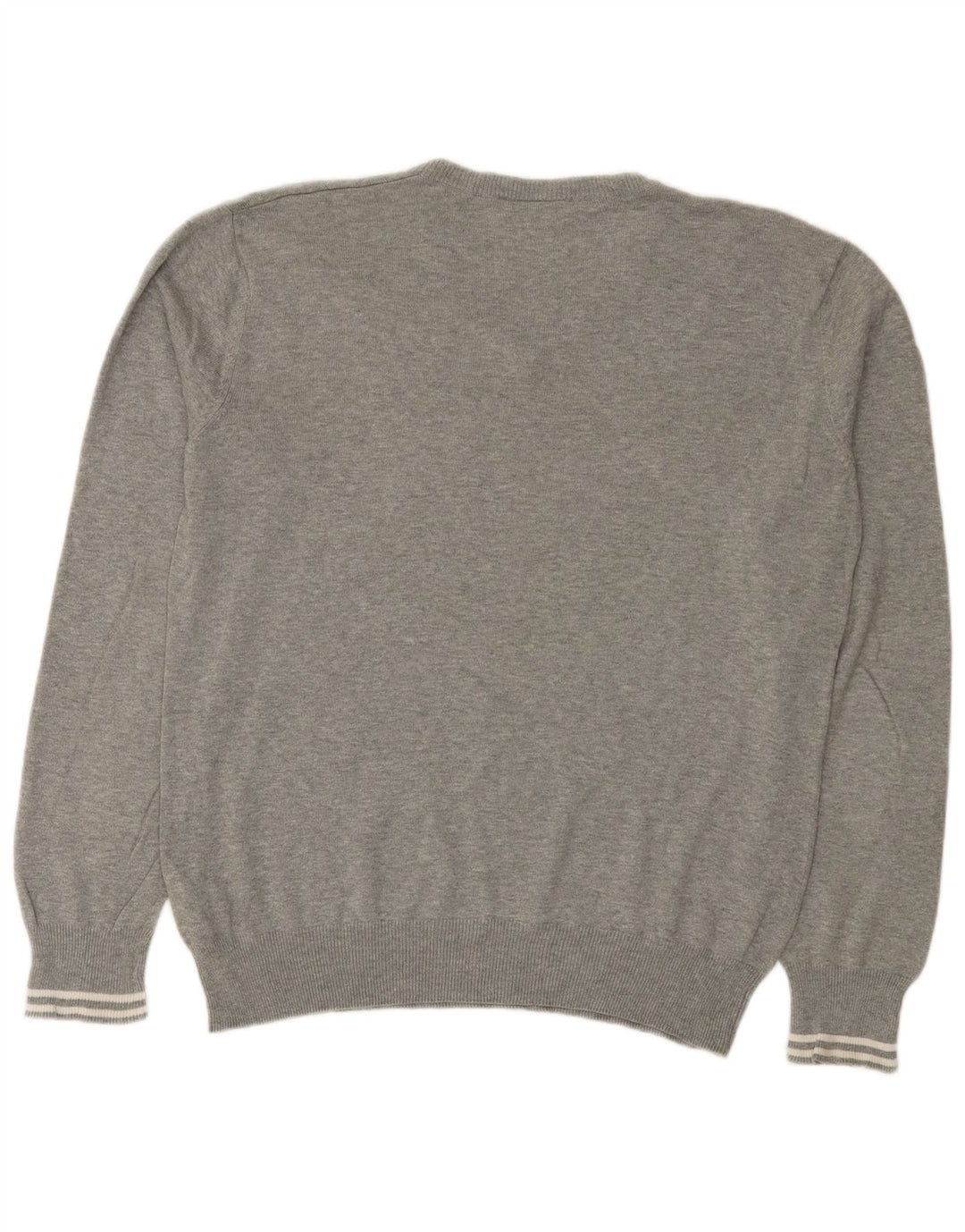 Lotto Jersey con cuello en V para hombre, talla grande, algodón gris