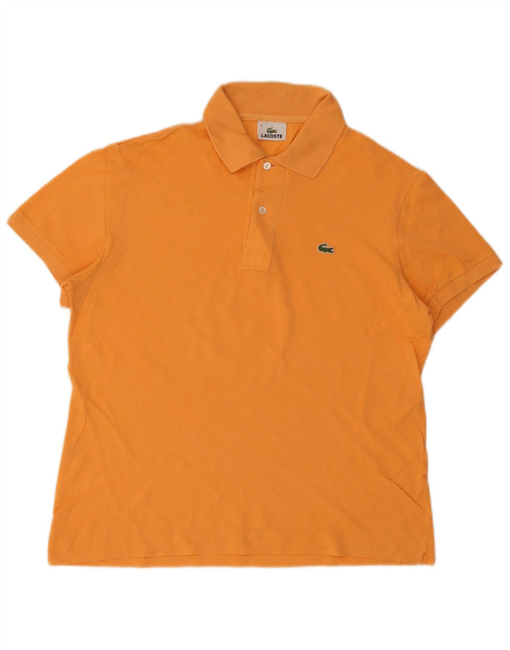 Polo Lacoste para hombre talla 4 mediano algodón naranja