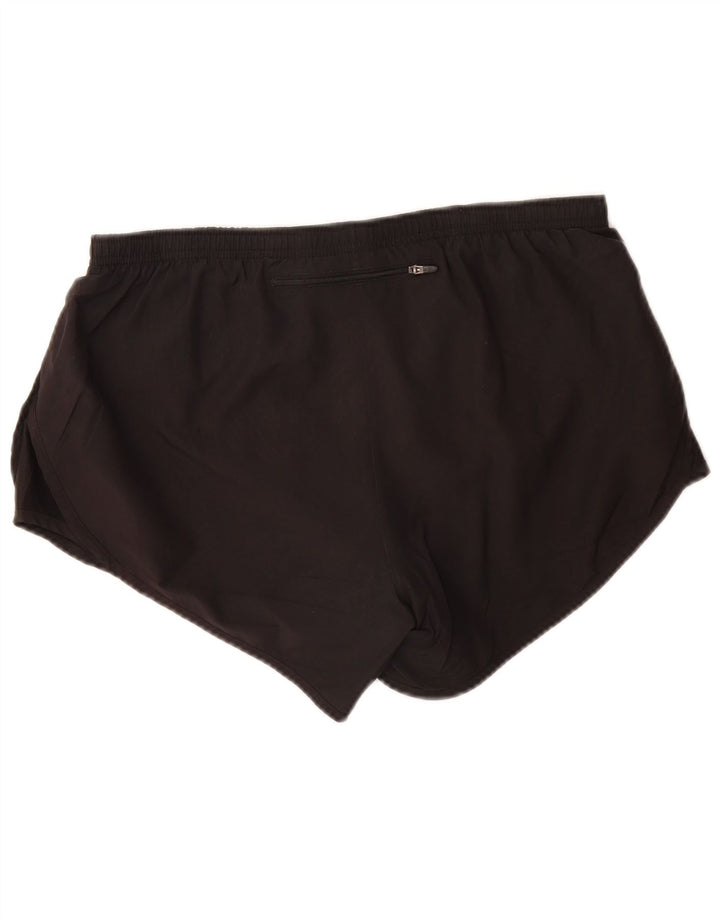 NIKE Pantalones cortos deportivos Dri Fit para mujer UK 40 Grande Poliéster negro