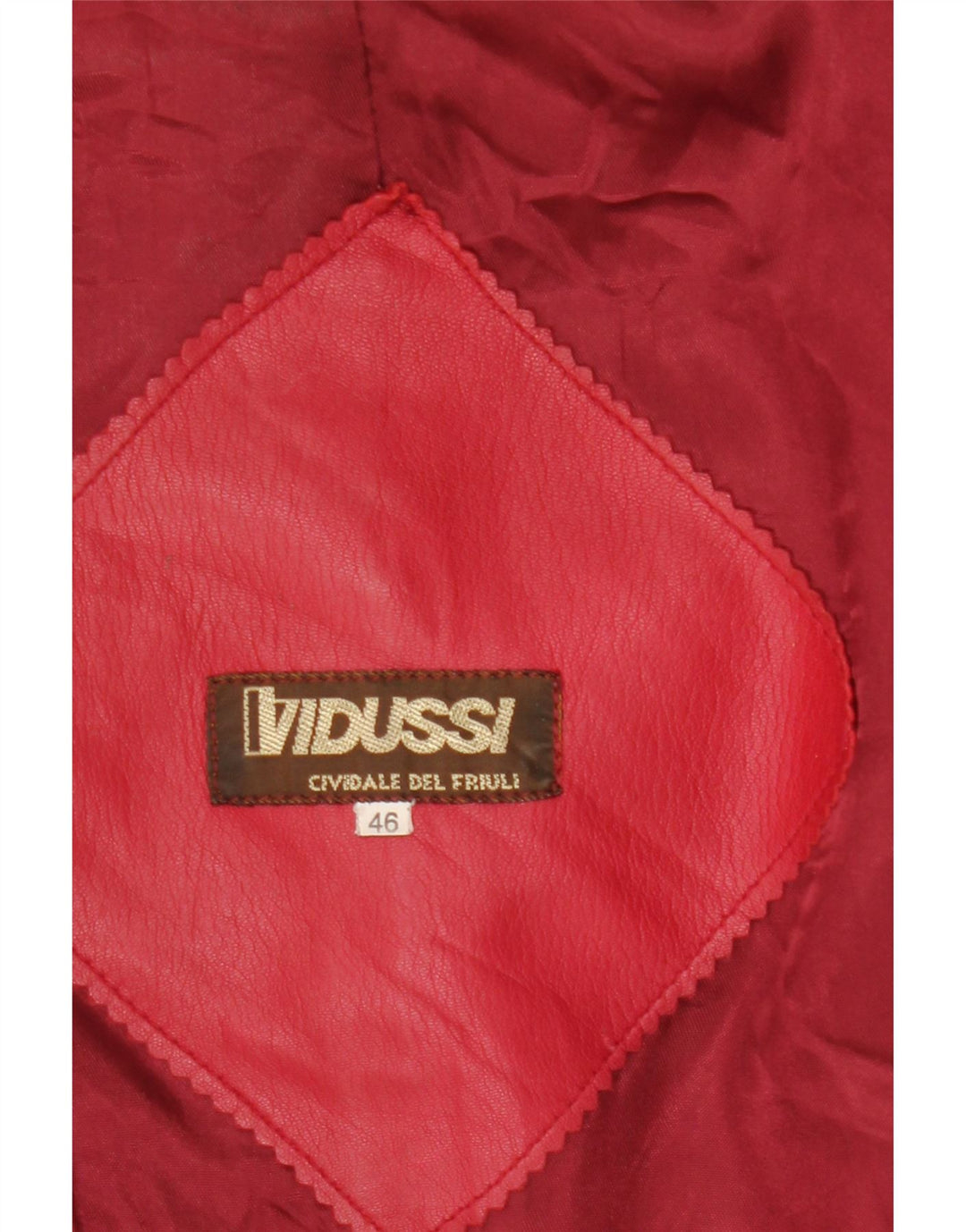 Chaqueta de cuero vintage para mujer IT 46 Rojo grande