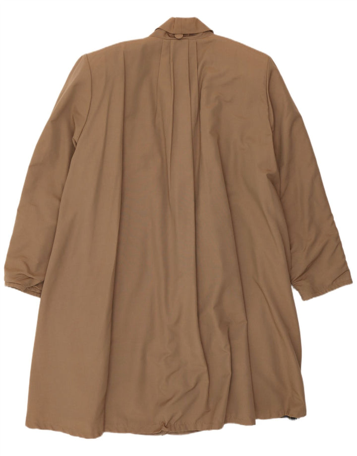 Vintage mujer abrigo Reino Unido 14 grande beige