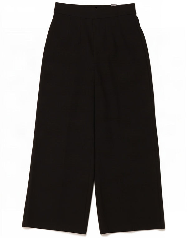 Marks & Spencer Pantalones casuales de pierna ancha para mujer UK 10 Small W28 L26 Negro