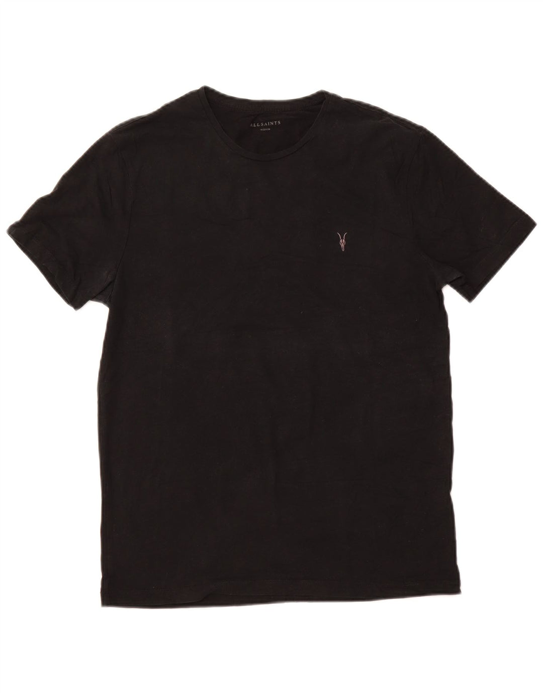 ALL SAINTS Camiseta para hombre Top Medium Black Cotton
