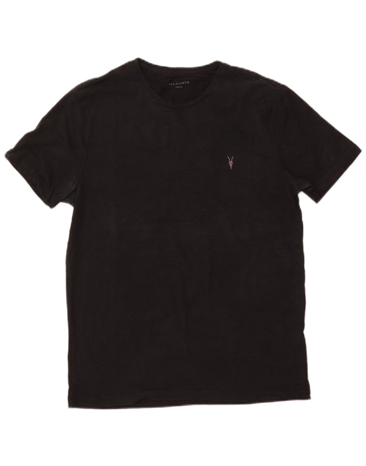 ALL SAINTS Camiseta para hombre Top Medium Black Cotton