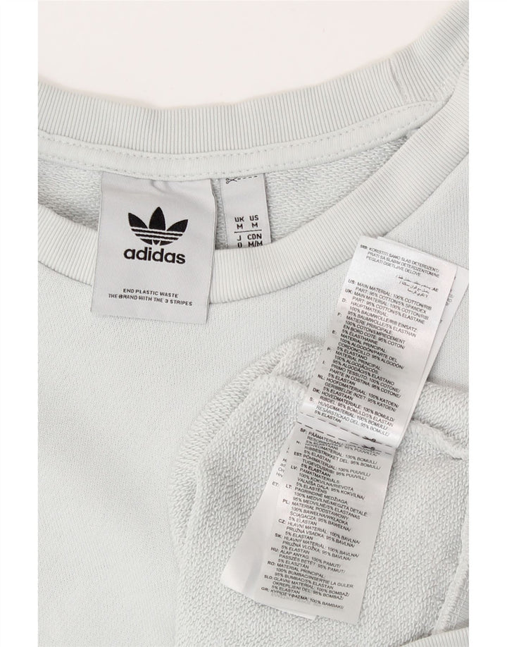 Adidas Hombre Sudadera Jumper Azul Medio Algodón