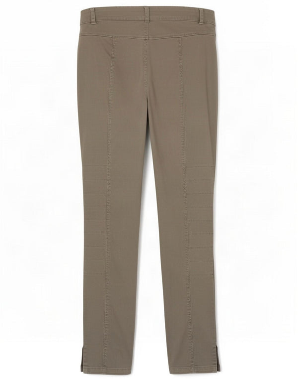 Zara Pantalón casual ajustado para mujer EU 38 Small W28 L29 Gris Algodón