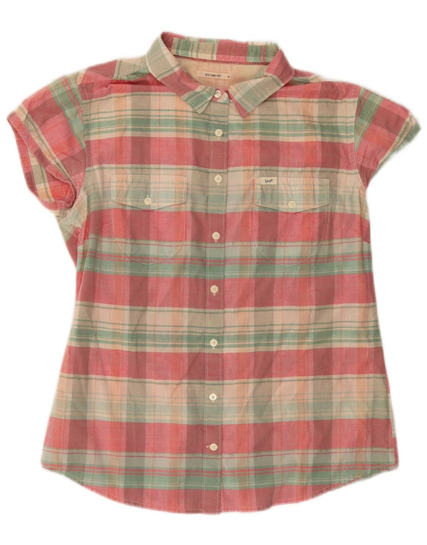 LEE Camisa de manga corta para mujer UK 40 Medium Multicolor Check