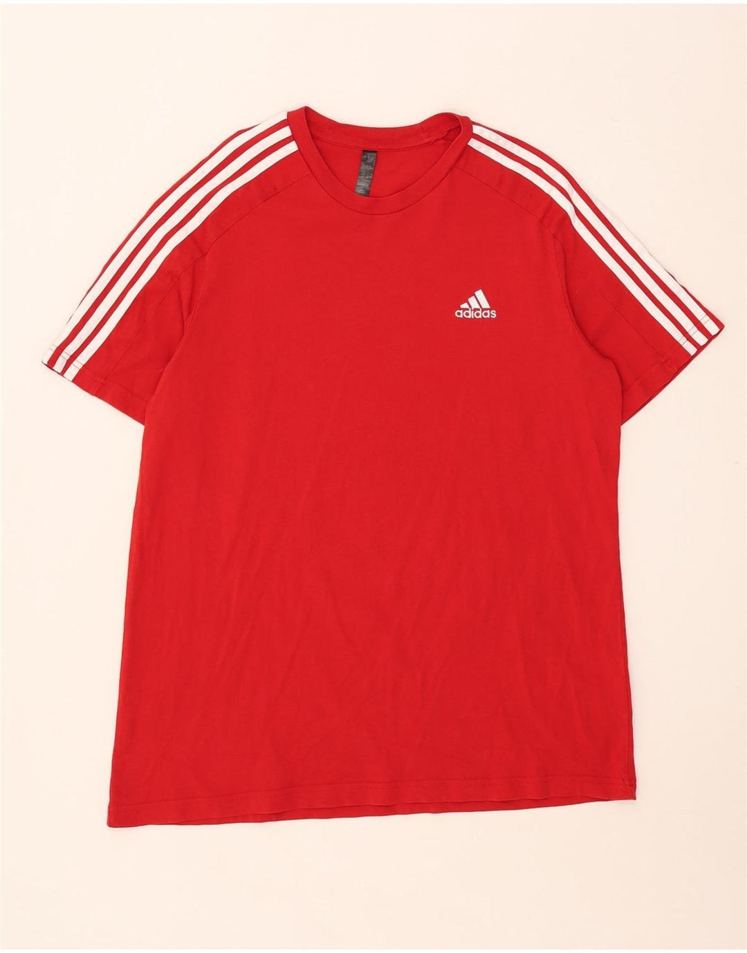 ADIDAS Camiseta Hombre Top Grande Algodón Rojo