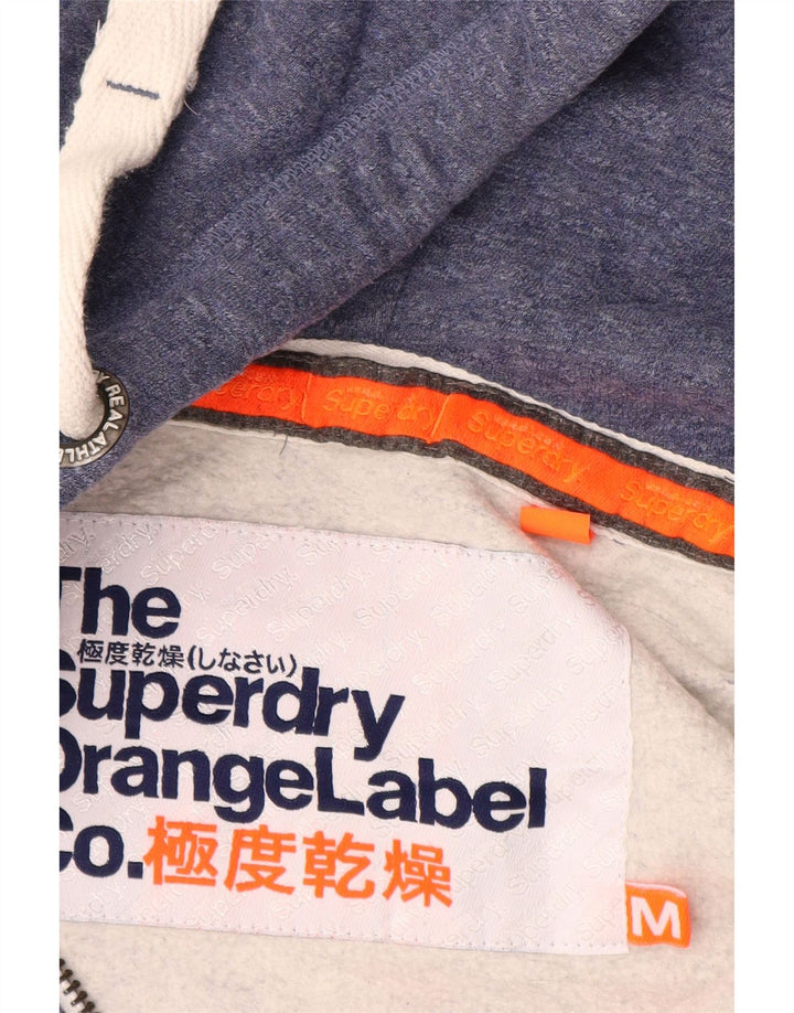 SUPERDRY Suéter con capucha y cremallera para hombre Algodón azul medio