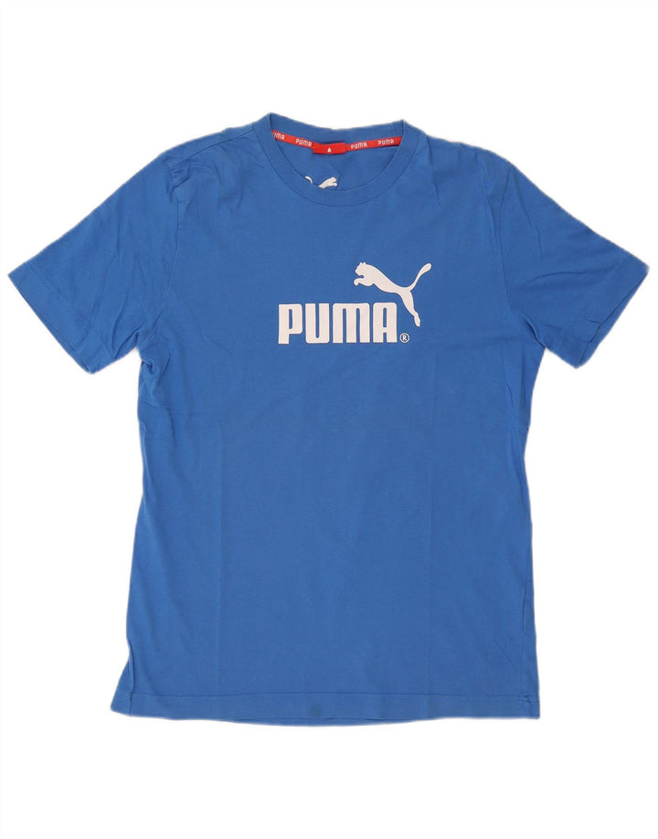 Puma Hombre Camiseta Gráfica Top Azul Medio