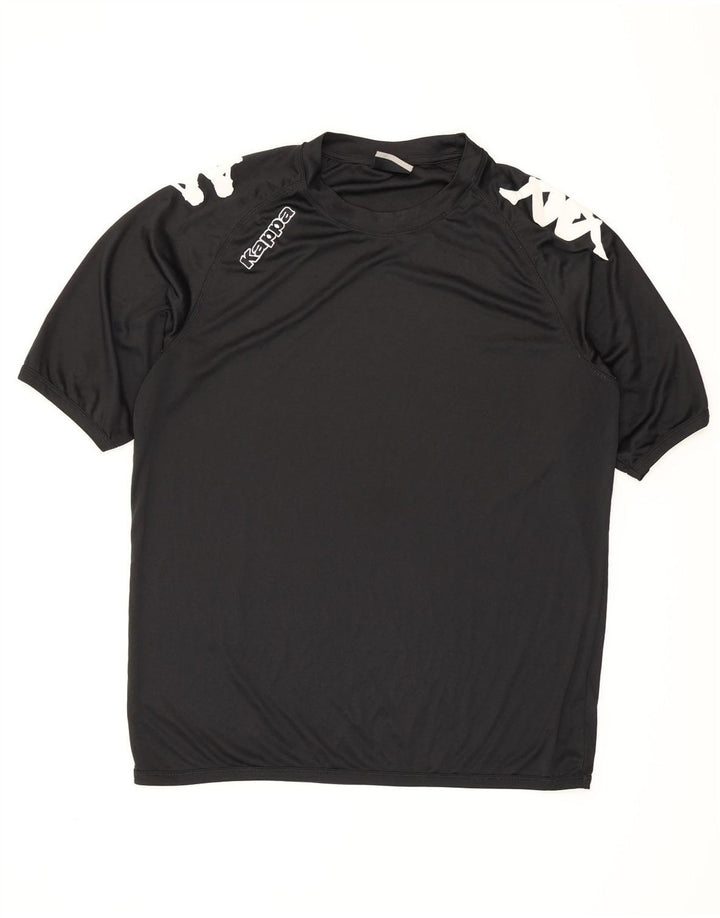 Kappa Hombre Camiseta Gráfica Top XL Negro