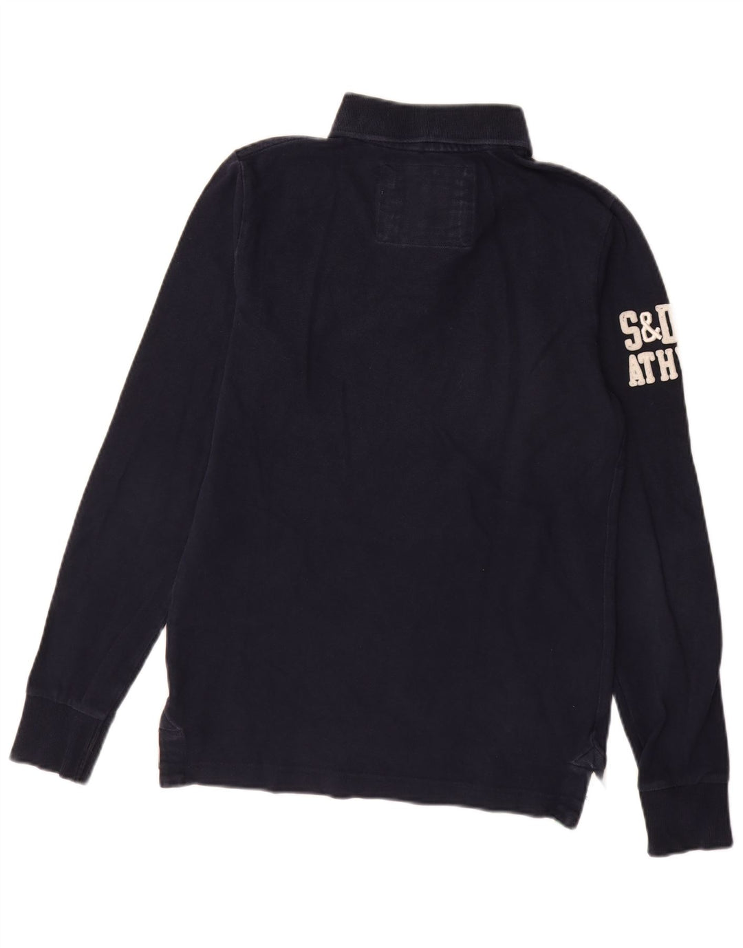 Superdry Polo De Rugby De Manga Larga Con Gráfico De Algodón Azul Marino Medio Para Hombre