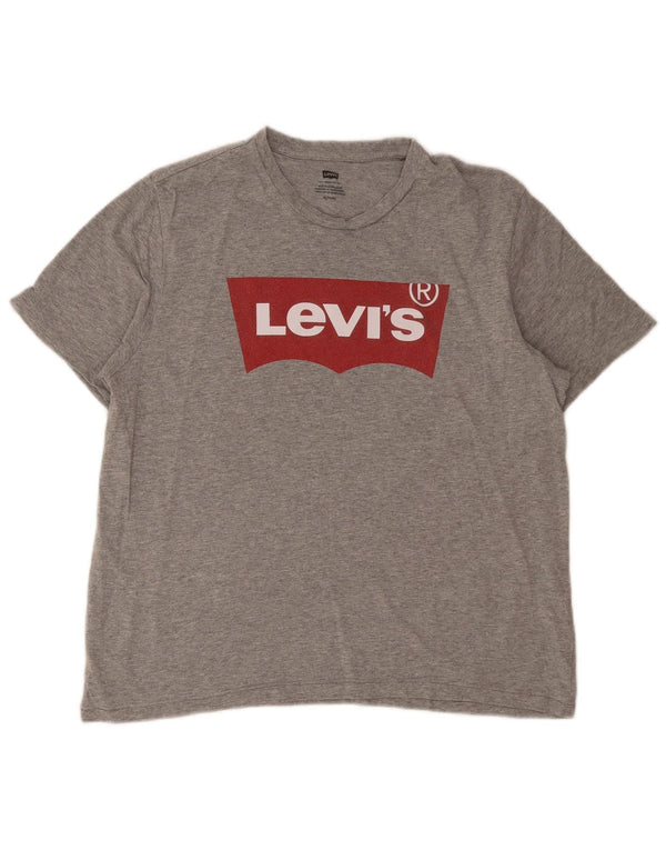 Levi's Camiseta gráfica para mujer UK 40 XL Gris moteado