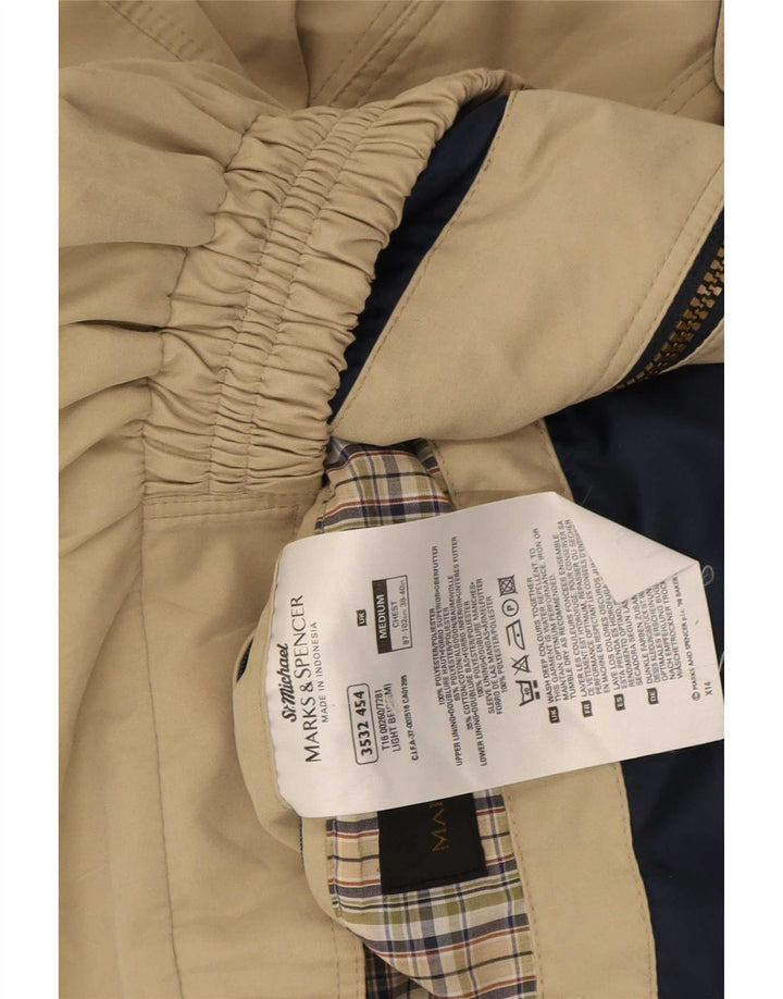 Marks & Spencer Chaqueta bomber holgada para hombre UK 38 Poliéster beige medio