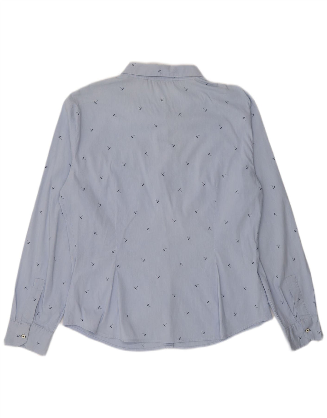 Zara Mujer Camisa Estampado Abstracto UK 40 XL Azul