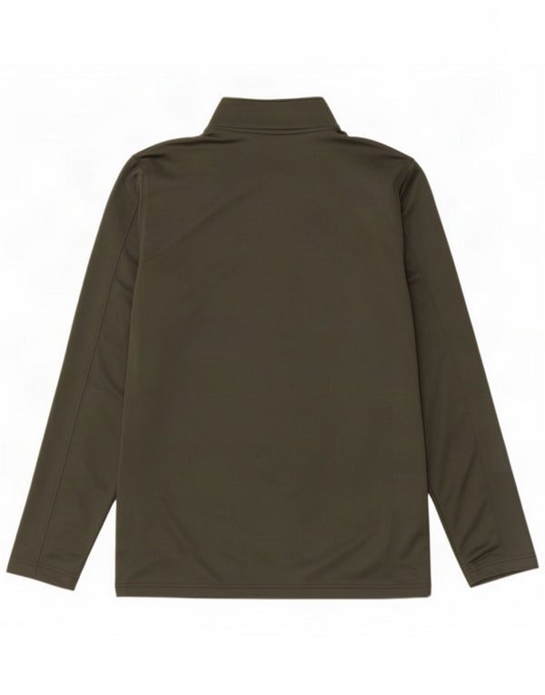 Under Armour Hombre Zip Neck Pullover Chándal Top Grande Caqui Poliéster
