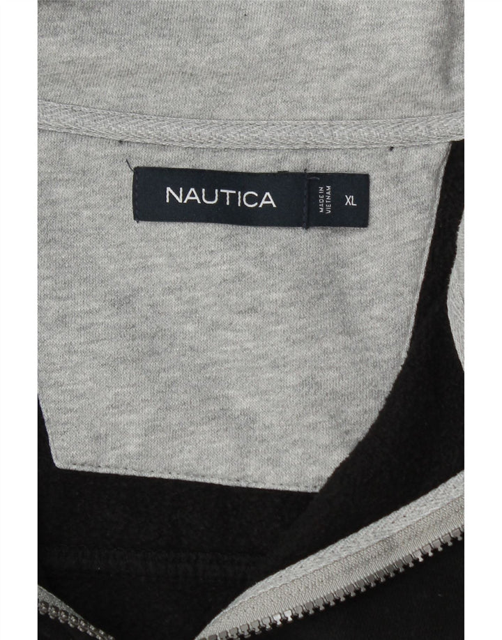 Nautica Sudadera con Cremallera y Cuello para Hombre Jersey XL Negro