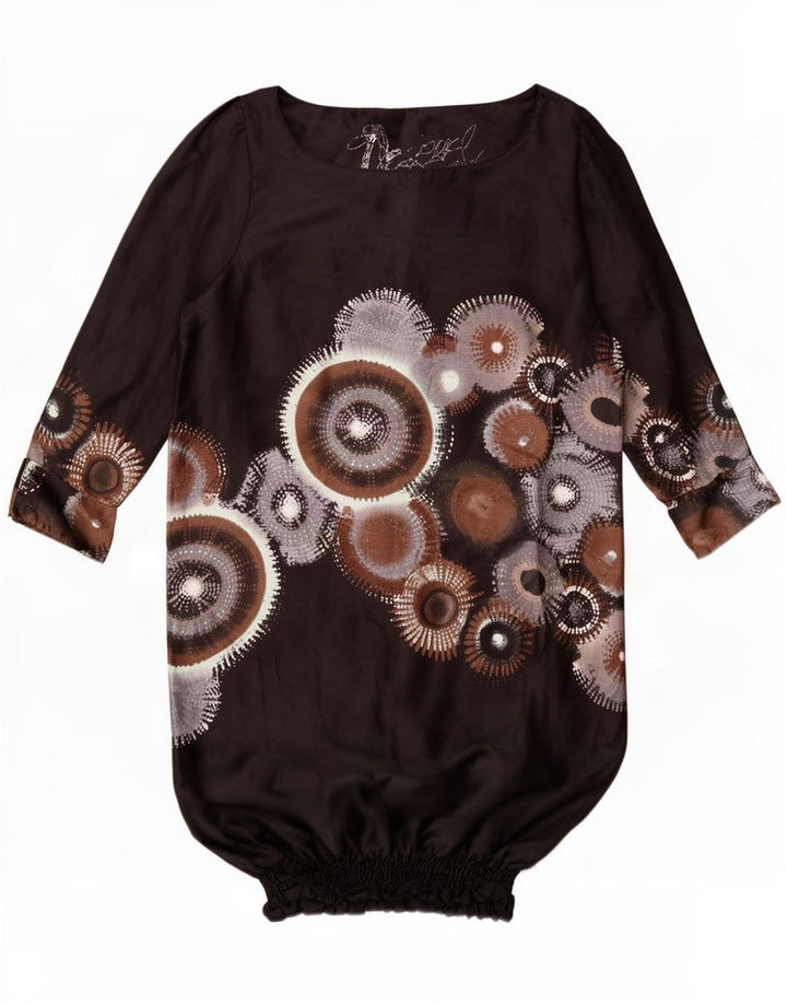 Desigual Vestido Gráfico De Burbujas Para Mujer EU 36 Pequeño Negro Geométrico